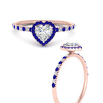 Load image into Gallery viewer, heart-shaped-sapphire-halo-petite-engagement-ring-in-rose-gold-FD8523HTRGSABLANGLE3-NL-RG
