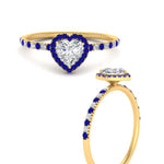 Load image into Gallery viewer, heart-shaped-sapphire-halo-petite-engagement-ring-in-yellow-gold-FD8523HTRGSABLANGLE3-NL-YG