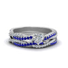 Load image into Gallery viewer, heart-shaped-simple-diamond-twisted-vine-bridal-ring-sets-with-blue-sapphire-in-14K-white-gold-FD8233HTGSABL-NL-WG