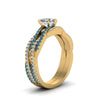 Load image into Gallery viewer, heart-shaped-simple-diamond-twisted-vine-bridal-ring-sets-with-ice-blue-topaz-in-14K-yellow-gold-FD8233HTGICBLTO-NL-YG
