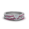 Load image into Gallery viewer, heart-shaped-simple-diamond-twisted-vine-bridal-ring-sets-with-pink-sapphire-in-950-Platinum-FD8233HTGSADRPI-NL-WG