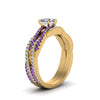 Load image into Gallery viewer, heart-shaped-simple-diamond-twisted-vine-bridal-ring-sets-with-violac-topaz-in-14K-yellow-gold-FD8233HTGVITO-NL-YG