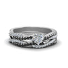 Load image into Gallery viewer, heart-shaped-simple-twisted-vine-bridal-ring-sets-with-black-diamond-in-950-Platinum-FD8233HTGBLACK-NL-WG