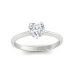 Load image into Gallery viewer, Heart Solitaire Ring With Floral Head