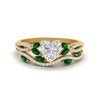 Load image into Gallery viewer, heart-shaped-twisted-vine-luxury-emerald-bridal-ring-set-in-yellow-gold-FDENR3211HTGEMGRANGLE3-NL-YG