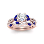 Load image into Gallery viewer, heart-shaped-twisted-vine-luxury-sapphire-bridal-ring-set-in-rose-gold-FDENR3211HTGSABLANGLE3-NL-RG