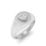 Load image into Gallery viewer, Heart Signet Diamond Ring