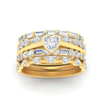 Load image into Gallery viewer, heart-solitaire-ring-with-stacked-diamond-band-in-FD10148-NL-YG