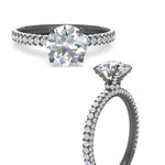 Load image into Gallery viewer, hidden-halo-micropave-diamond-engagement-ring-in-black-gold-FD-9972RORANGLE3-NL-BG?v=1757929408