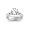 Load image into Gallery viewer, Hidden Halo Round Diamond Ring with Half Eternity Band