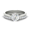 Load image into Gallery viewer, Hidden Halo Round Diamond Ring with Half Eternity Band