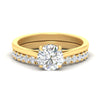 Load image into Gallery viewer, Hidden Halo Round Diamond Ring with Half Eternity Band