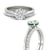 Load image into Gallery viewer, hidden-halo-round-cut-emerald-ring-with-pave-band-in-white-gold-fdens11750rogemgrangle3-nl-wg-ws2.jpg