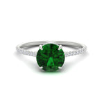 Load image into Gallery viewer, hidden-halo-round-emerald-engagement-ring-with-diamond-in-white-gold-FD11370RORGEMGR-NL-WG.jpg