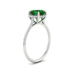 Load image into Gallery viewer, hidden-halo-round-emerald-engagement-ring-with-diamond-in-white-gold-FD11370RORGEMGR-NL-WG.jpg