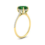 Load image into Gallery viewer, hidden-halo-round-emerald-engagement-ring-with-diamond-in-yellow-gold-FD11370RORGEMGR-NL-YG.jpg