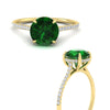 Load image into Gallery viewer, hidden-halo-round-emerald-engagement-ring-with-diamond-in-yellow-gold-FD11370RORGEMGR-NL-YG.jpg
