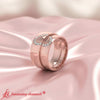 Load image into Gallery viewer, his-and-her-couple-wedding-band-set-with-white-diamond-in-14K-rose-gold-FD1144BANGLE2