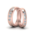 Load image into Gallery viewer, his-and-hers-matching-wedding-diamond-princess-cut-bands-in-rose-gold-FD9087BPR-NL-RG.jpg
