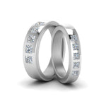 Load image into Gallery viewer, his-and-hers-matching-wedding-diamond-princess-cut-bands-in-white-gold-FD9087BPR-NL-WG.jpg