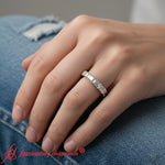 Load image into Gallery viewer, horizontal-emerald-cut-classic-band-yellow-gold-fd8126b-model