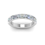 Load image into Gallery viewer, Horizontal Emerald Cut Classic Band