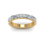 Load image into Gallery viewer, Horizontal Emerald Cut Classic Band
