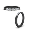 Load image into Gallery viewer, horizontal-emerald-cut-wedding-ring-band-in-black-gold-FD8126EMBANGLE3-0.75CT-NL-BG