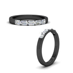 Load image into Gallery viewer, horizontal-emerald-cut-wedding-ring-band-in-black-gold-FD8126EMBANGLE3-0.75CT-NL-BG