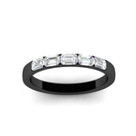 Load image into Gallery viewer, horizontal-emerald-cut-wedding-ring-band-in-black-gold-FD8126EMBANGLE5-0.75CT-NL-BG