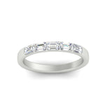 Load image into Gallery viewer, horizontal-emerald-cut-wedding-ring-band-in-white-gold-FD8126EMBANGLE5-0.75CT-NL-WG