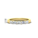 Load image into Gallery viewer, horizontal-emerald-cut-wedding-ring-band-in-yellow-gold-FD8126EMB-0.75CT-NL-YG-HW