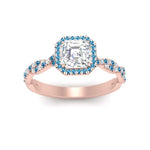Load image into Gallery viewer, infinity-asscher-cut-halo-blue-toapz-engagement-ring-in-rose-gold-FD9126ASRGICBLTOANGLE5-NL-RG_1f3edabc-0931-43b4-99fc-5489acd20814?v=1757924882