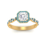 Load image into Gallery viewer, infinity-asscher-cut-halo-blue-toapz-engagement-ring-in-yellow-gold-FD9126ASRGICBLTOANGLE5-NL-YG_6531cf0b-ab1c-4b35-b17f-38517c20e2c0?v=1757924882