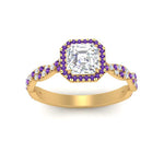 Load image into Gallery viewer, infinity-asscher-cut-halo-purple-toapz-engagement-ring-in-yellow-gold-FD9126ASRGVITOANGLE5-NL-YG_afae1d67-e9be-4a18-980c-b501922d0902?v=1757924881