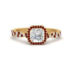 Load image into Gallery viewer, infinity-asscher-cut-halo-ruby-engagement-ring-in-yellow-gold-FD9126ASRGRUDR-NL-YG?v=1757924729