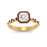 Load image into Gallery viewer, infinity-asscher-cut-halo-ruby-engagement-ring-in-yellow-gold-FD9126ASRGRUDRANGLE5-NL-YG_6c0fb149-5269-4582-8424-9da21d16c665?v=1757924881