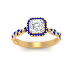 Load image into Gallery viewer, infinity-asscher-cut-halo-sapphire-engagement-ring-in-yellow-gold-FD9126ASRGSABLANGLE5-NL-YG_1005d15b-e825-4fad-af29-b96d74e4c913?v=1757924881