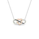 Load image into Gallery viewer, infinity-black-diamond-two-tone-pendant-necklace-in-FDPD11206GBLACK-NL-WG.jpg