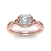 Load image into Gallery viewer, infinity-celtic-asscher-cut-solitaire-wedding-set-in-rose-gold-FD9286ASANGLE5-NL-RG-B1?v=1755772230