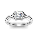 Load image into Gallery viewer, infinity-celtic-asscher-cut-solitaire-wedding-set-in-white-gold-FD9286ASANGLE5-NL-WG-B1?v=1755772230