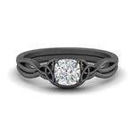 Load image into Gallery viewer, infinity-celtic-cushion-cut-solitaire-wedding-set-in-black-gold-FD9286CU-NL-BG-B1?v=1755772237