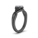 Load image into Gallery viewer, infinity-celtic-cushion-cut-solitaire-wedding-set-in-black-gold-FD9286CUANGLE2-NL-BG-B1?v=1755772238