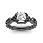 Load image into Gallery viewer, Cushion Cut Infinity Celtic Solitaire Wedding Set