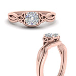Load image into Gallery viewer, infinity-celtic-cushion-cut-solitaire-wedding-set-in-rose-gold-FD9286CUANGLE3-NL-RG-B1?v=1755772238