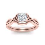 Load image into Gallery viewer, Cushion Cut Infinity Celtic Solitaire Wedding Set