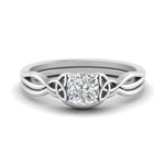 Load image into Gallery viewer, Cushion Cut Infinity Celtic Solitaire Wedding Set