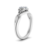 Load image into Gallery viewer, Cushion Cut Infinity Celtic Solitaire Wedding Set