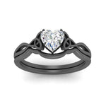 Load image into Gallery viewer, infinity-celtic-heart-shaped-solitaire-wedding-set-in-black-gold-FD9286HTANGLE5-NL-BG-B1?v=1755772247
