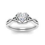 Load image into Gallery viewer, infinity-celtic-heart-shaped-solitaire-wedding-set-in-white-gold-FD9286HTANGLE5-NL-WG-B1?v=1755772247